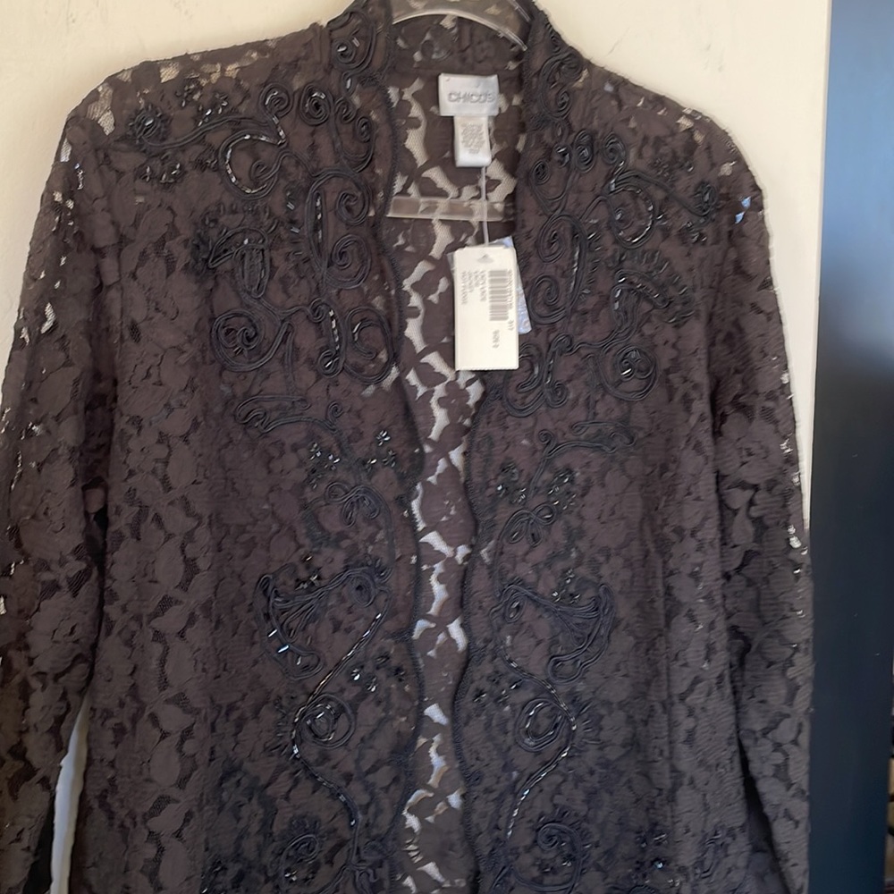 Chico’s Lace jacket dk Brown